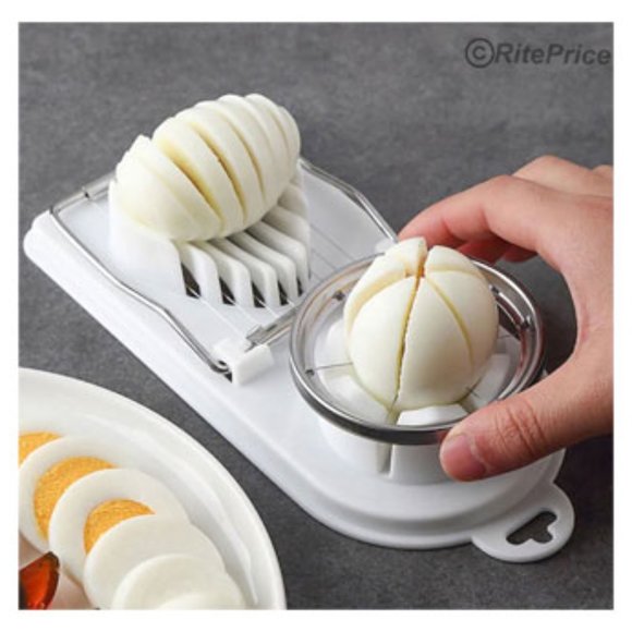 2 In 1 Stainless Steel Boiled Egg Slicer Mushroom Tomato Kitchen Choper (1 Pack) - Picture 9 of 10